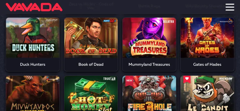 Мобильное казино Вавада